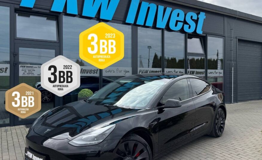 Tesla Model 3 Performance 82kWh AWD *ZÁRUKA*