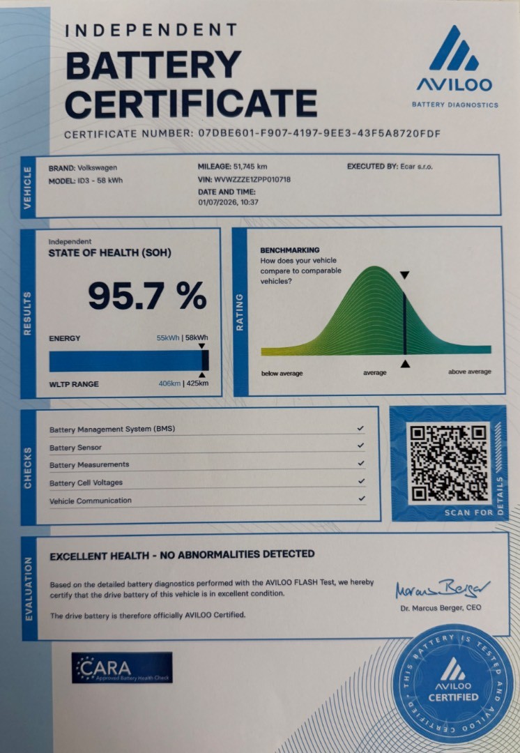 Volkswagen ID.3 PRO 62kWh/107kW