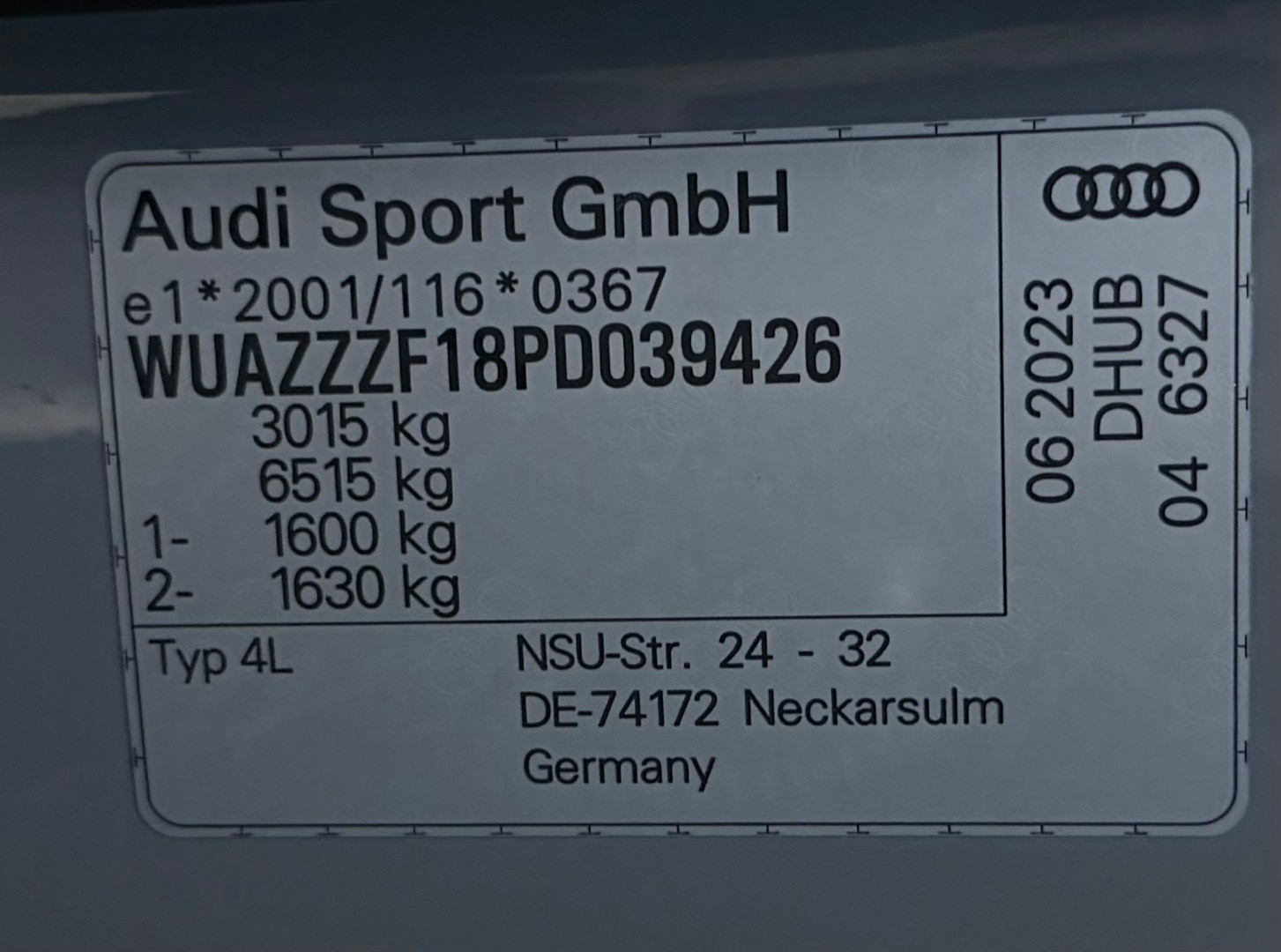 Audi RSQ8 4.0TFSi V8 TT8 Quattro 800+PS SK ŠPZ