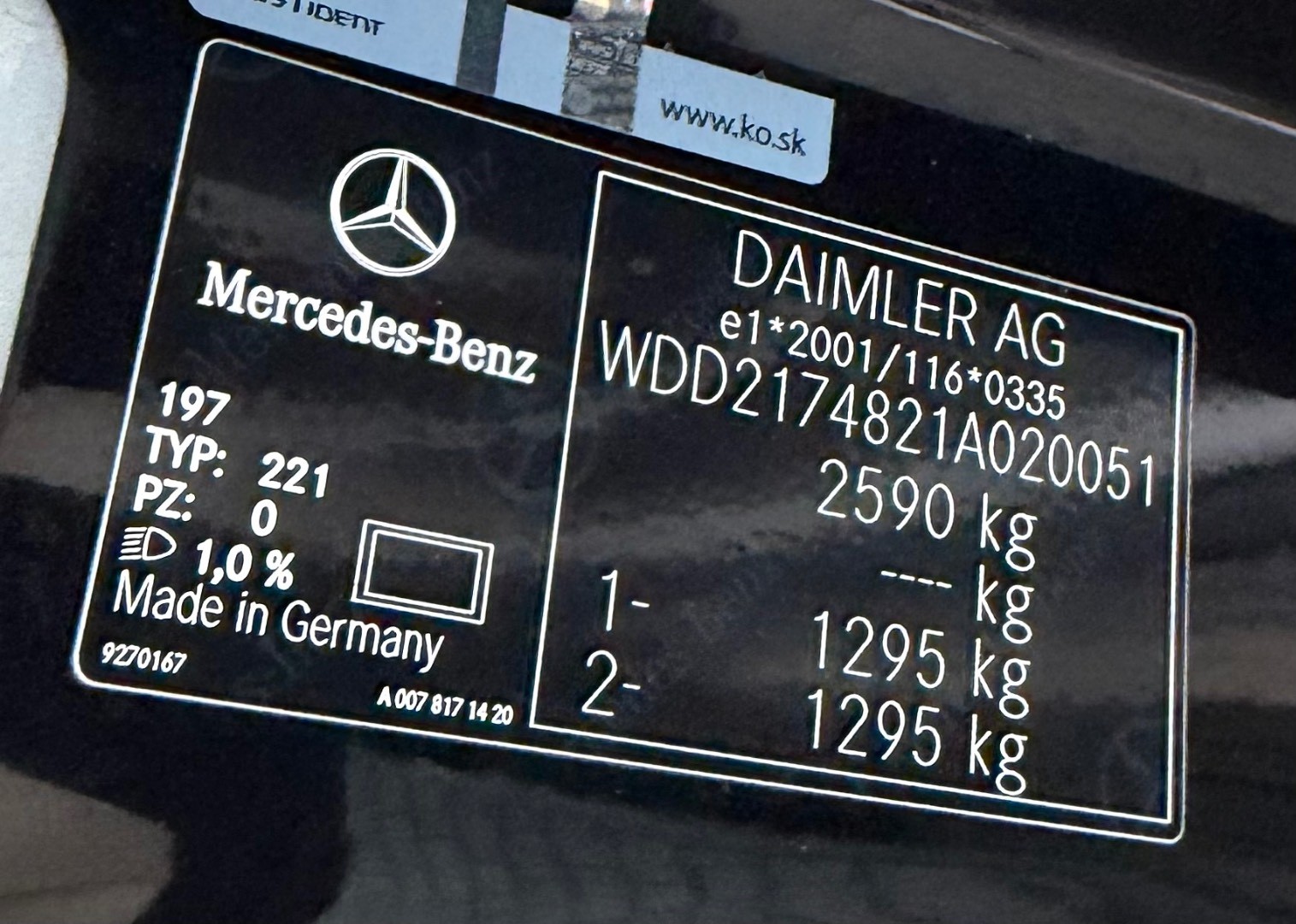 Mercedes-Benz S trieda Kupé S500 Cabrio AMG line Exclusive SK ŠPZ