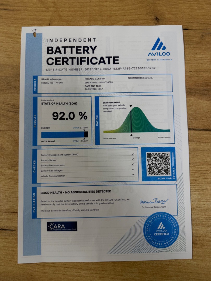 Volkswagen ID.3 PRO S Performance 82kWh TEPELKO SOH 92%